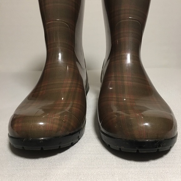 Ugg Waterproof Rain Boots Serpa or wool insoles Plaid Sz 7 EUC almost like new! - Picture 4 of 14